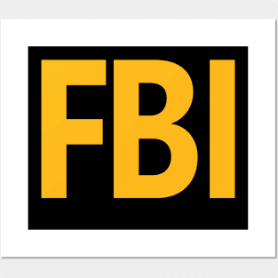 FBI Shirt Back Print Gold Posters and Art